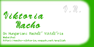 viktoria macho business card